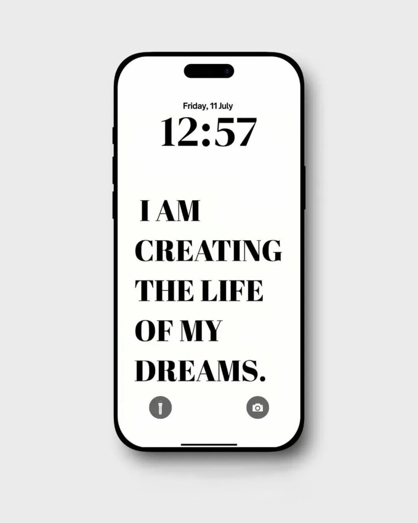 4K Minimalist Motivational Wallpaper Mockup: See how this motivational wallpaper looks on a phone screen.