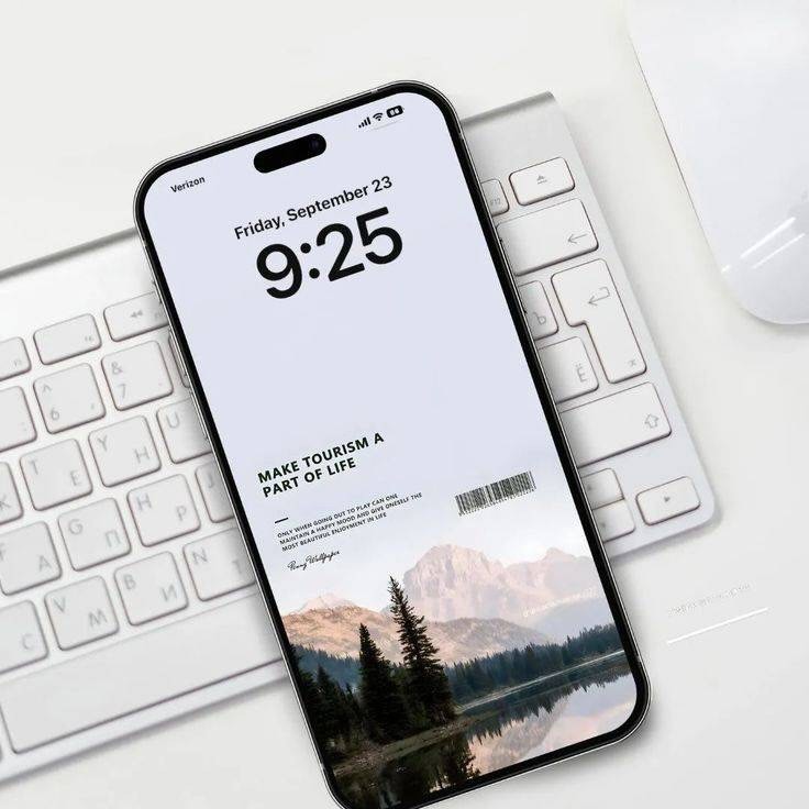 HD Travel Mood Wallpaper Mockup: See how this wallpaper looks on a device.